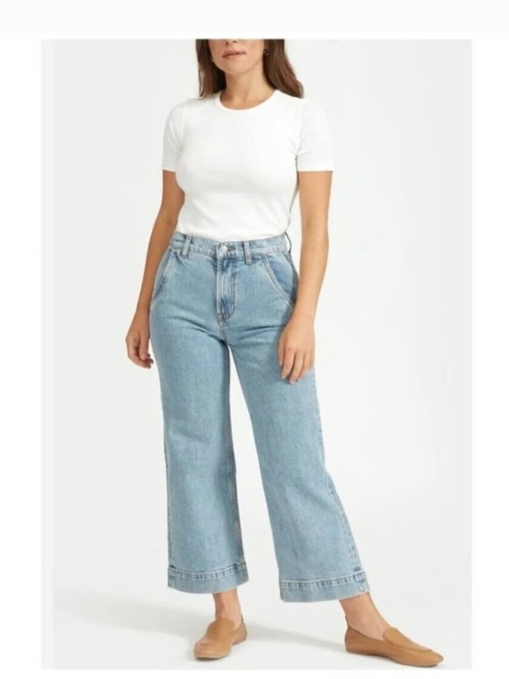 Everlane The Wide Leg Jean - 28R - Light Indigo